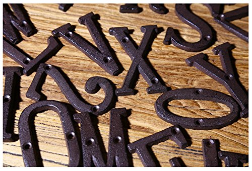3" Vintage Decorative Cast Iron Metal Alphabet Letters Wall Sign Hanging Address Name Sign Letter(D) - Thumbnail 4