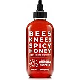 Bees Knees Spicy Honey, Habanero Infused, 12.5oz | Artisan Honey Made in the USA, Gluten Free, Paleo | Elevate Pizza, Fried Chicken, BBQ &amp; Charcuterie