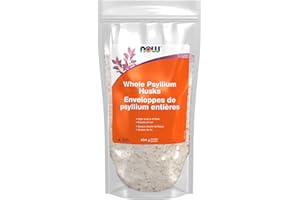 NOW Supplements, Whole Psyllium Husks, Non-GMO Project Verified, Soluble Fibre, 454g