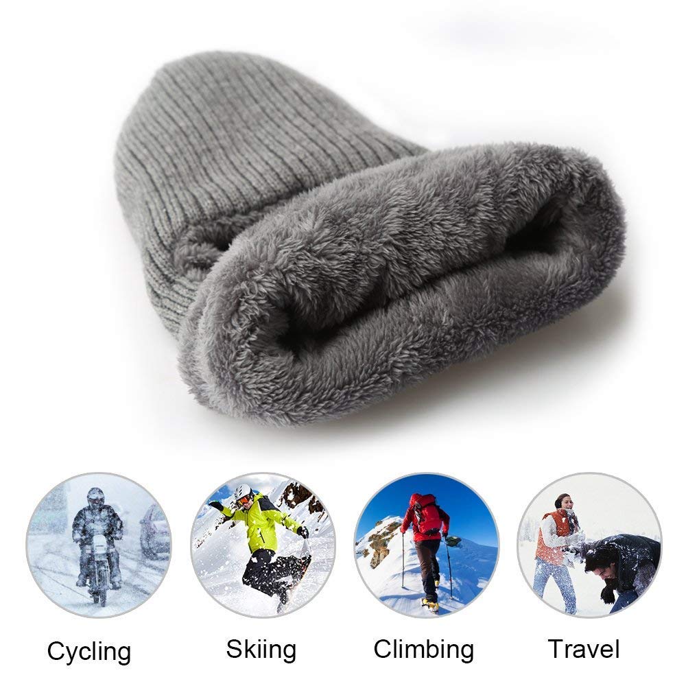 MOCOFO Warm Winter Hats, 3-in-1 Knit Beanie with Flexible Neck Guard,Unisex Face Mask Riding Hat for Winter Outdoor Sports Cycling Motorcycle Ski Snowboard or Fishing