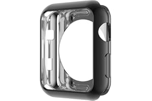 HANKN for Apple Watch Series 1 2 3 42mm Case, Glossy Soft TPU Shockproof Cover Protective Bumper Iwatch [No Front Screen Prot