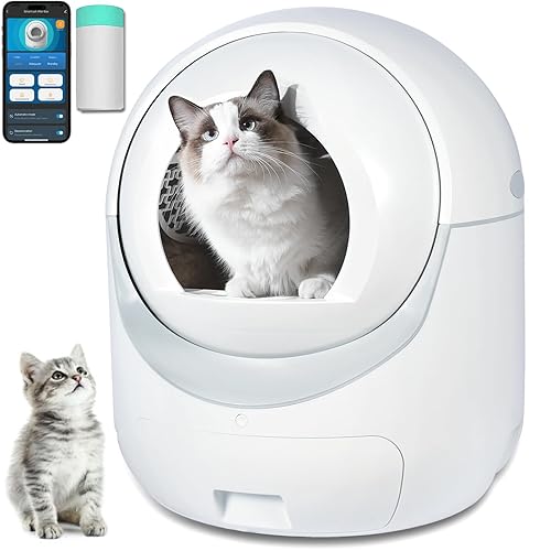 Extra Large Self Cleaning Cat Litter Box 80L with APP Control