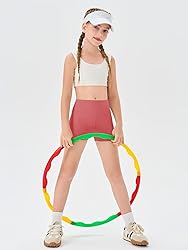 Haloumoning Girls Athletic Shorts Kids High Waisted
