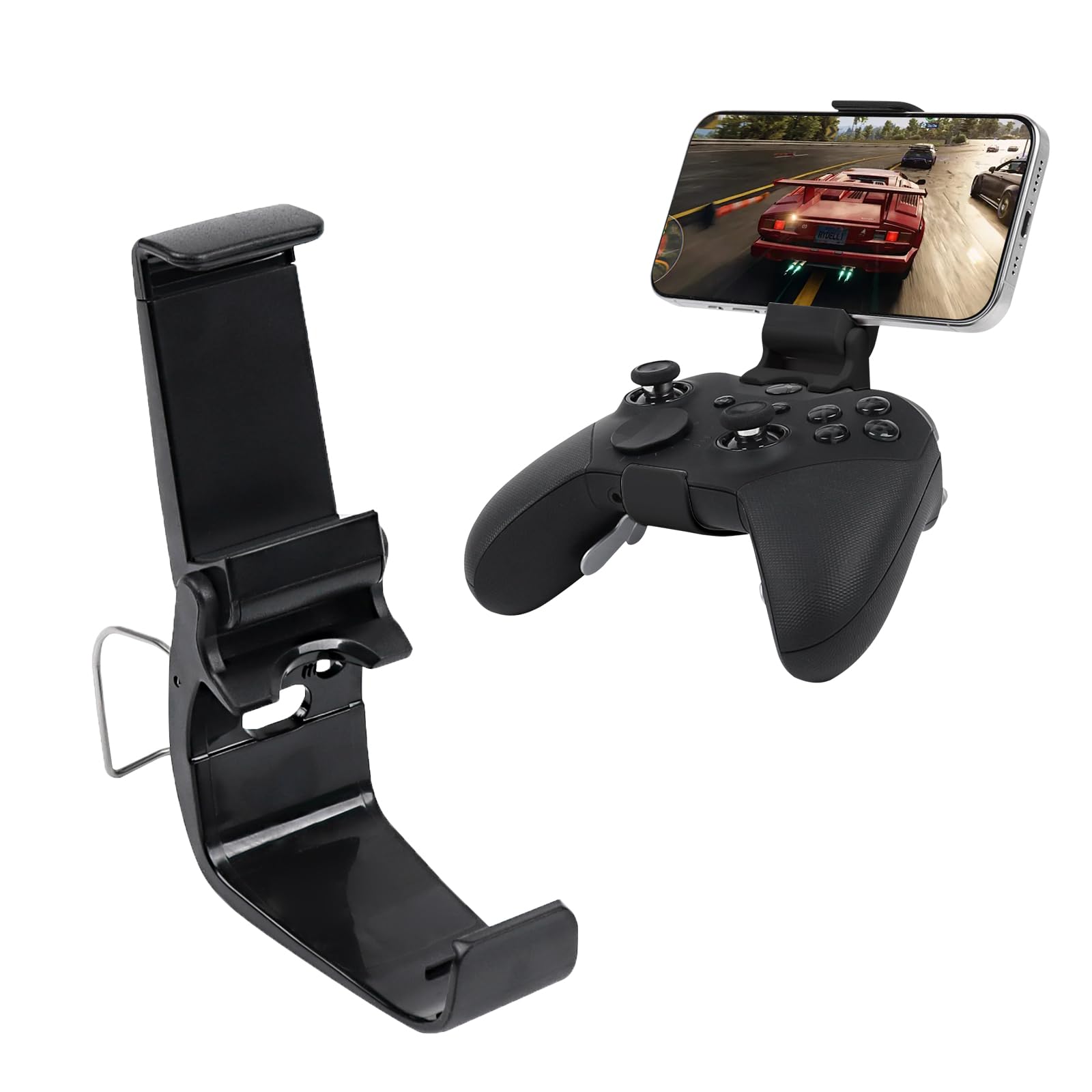 Photo 1 of EasEasy Phone Mount Clip Compatible for Xbox Elite Series 2 Controller, Foldable Mobile Phone Holder for Xbox Controller Elite Series 2-Black