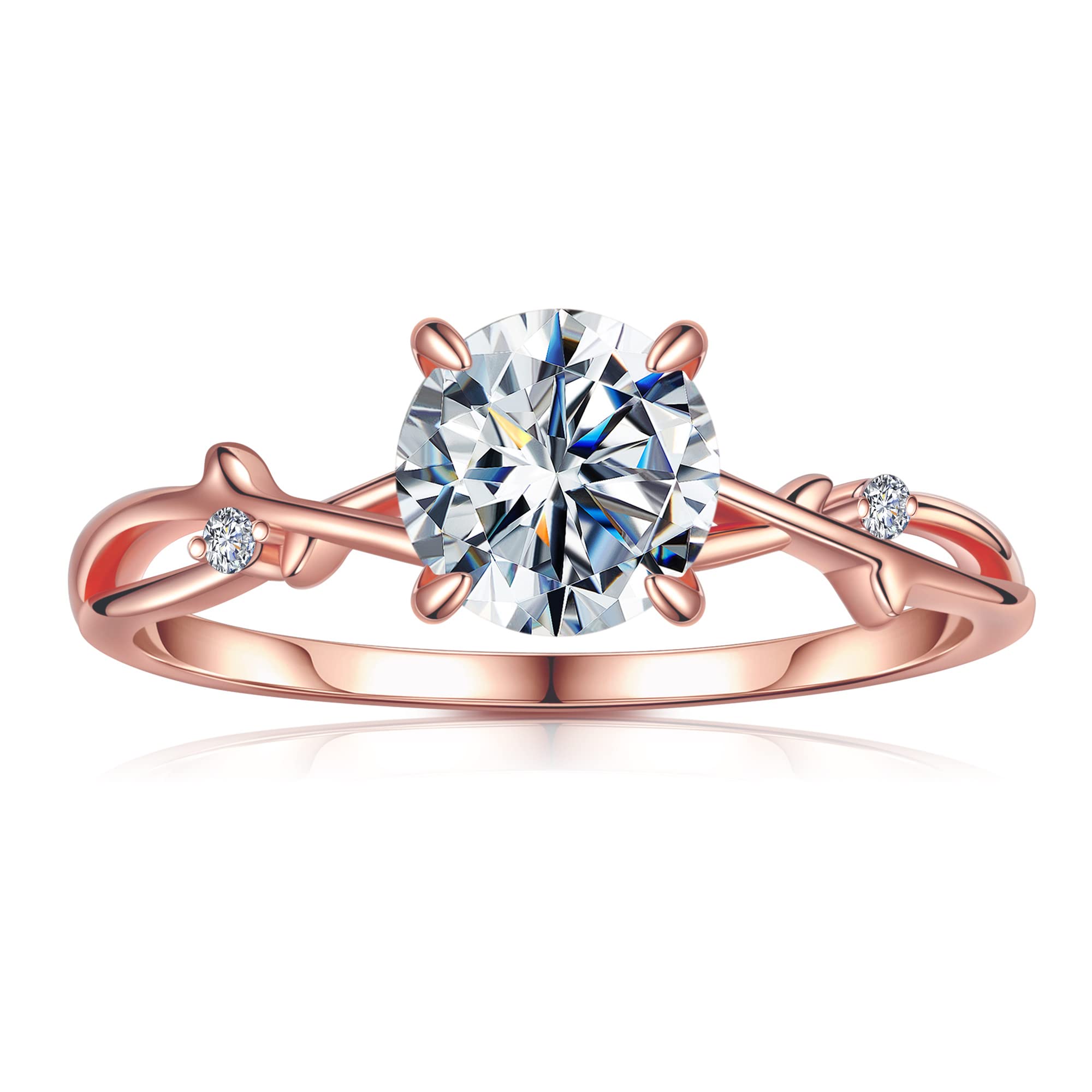 SMILEST Branch Moissanite Promise Rings for