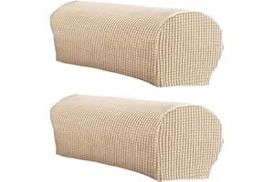LINGXIYA Soft Stretch Plush Armrest Covers,Spandex Armrest Cover for Chairs/Sofas, Couch Arm Cover, Furniture Protector Armchair Slipcovers for Recliner, Set of 2