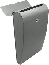 Maison & White Wall Mounted Post Box Glossy Finish Gray 37cm x 9cm x 25.5cm view 3