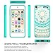 Ipod Touch 6/6th Generation Case,Ipod Touch 5/5th Generation Case Clear, with HD Screen Protector, AnoKe Mandala Flower Acrylic TPU Women Girls Slim Fit Phone Cover Cases For Ipod Touch 5 6 TM CH Mint