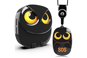 HTZSAFE Caregiver Pager Wireless Call Button 500+ Feet, SOS Alert Nurse Calling Elderly Fall Help System for Patient/Disabled Monitoring at Home, IP55 Waterproof, 1 Transmitter + 1 Receiver , Black