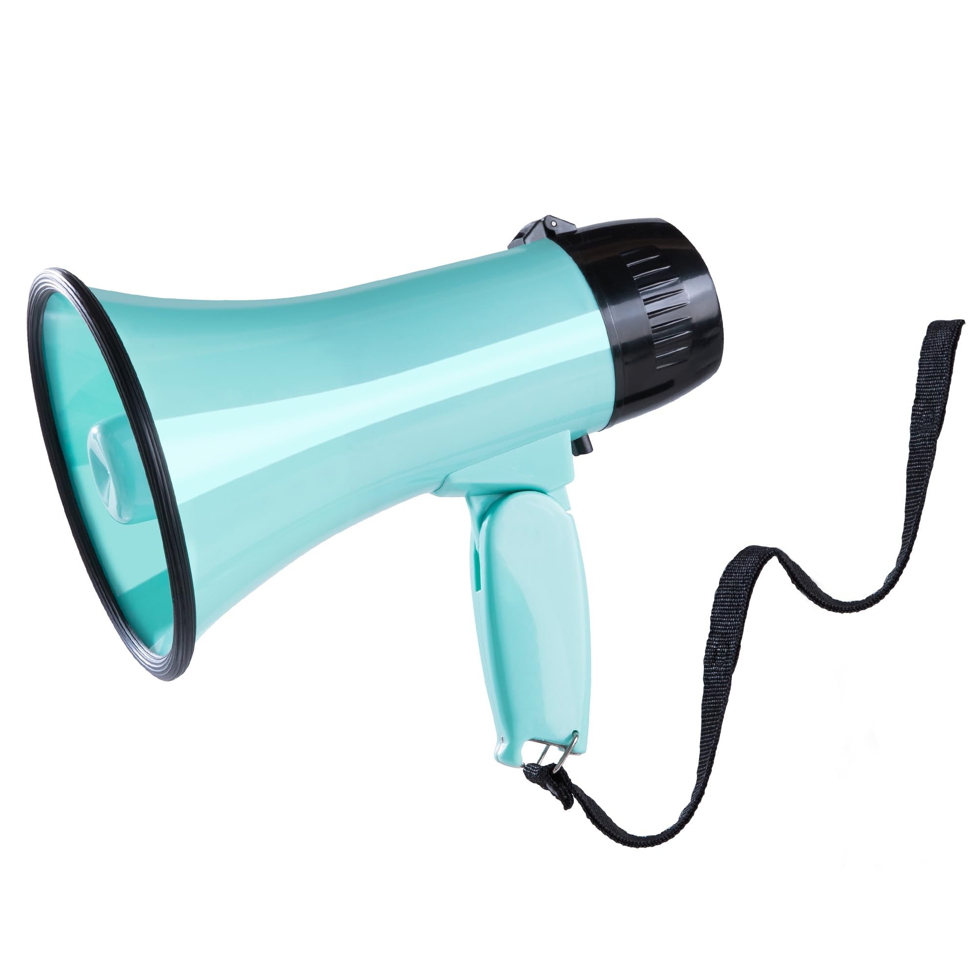 Photo 1 of MyMealivos Portable Megaphone Bullhorn 20 Watt Power Megaphone Speaker Voice and Siren/Alarm Modes with Volume Control and Strap (Teal)…