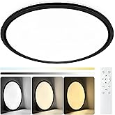 Glowall 15.4 Inch Led Ceiling Light Fixtures, Dimmable with Remote Control, 36W, 4500LM, Ultra Thin Modern Flush Mount Ceilin