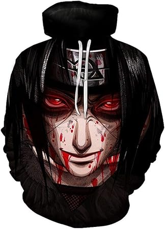 cartoon hoodie printing naruto jumpers uchiha itachi hooded anime uzumaki naruto sharingan streetwear pullover ninjia sweatshirts size l amazon co uk kitchen home cartoon hoodie printing naruto jumpers
