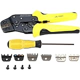 Meterk Crimping Tool Wire Crimpers With Carbon Steel Support 0.1-6mm² Adjustable Crimping Range Comfort Grip Terminals Connectors Ratcheting