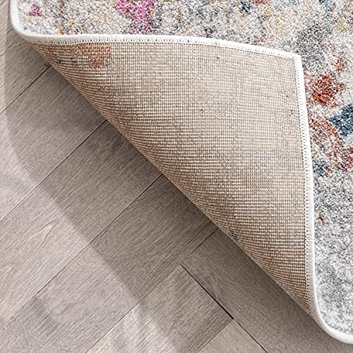 Well Woven Ollie Vintage Ivory Tribal Diamond Stripes Pattern Area Rug