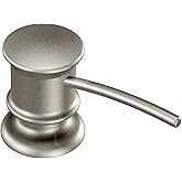 Moen Spot Resist Stainless Deck Mounted Kitchen Soap Dispenser with Above the Sink Refillable Bottle for Kitchen Sink, 3944SRS