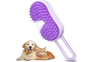 Dcoinc 4-In-1 Cloud Care Cat Brush Brush for Shedding, Pet Steam Brushs for Indoor Long and Short Hair Cats and Dogs, Anti-Static, Massage, Cleaning, Shedding & Combing All In One