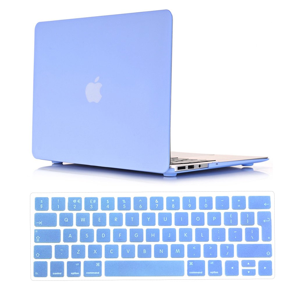 Se7enline Compatible with Macbook Pro Case 2016 2017 2018 2019 Plastic Hard Case Cover for Macbook Pro 13 inch (Touch Bar version) Model A1706/A2159/A1989 with Keyboard Cover, Serenity Blue