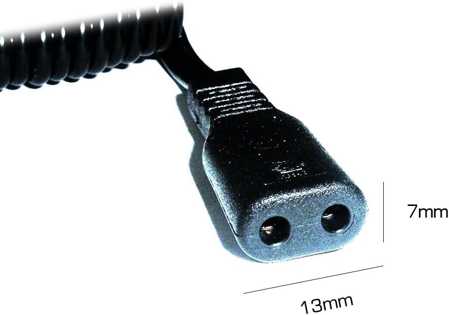 1.8m Philips 2.5A 250V UK 2 Pin Shaver Coiled Cable Mains Lead ...