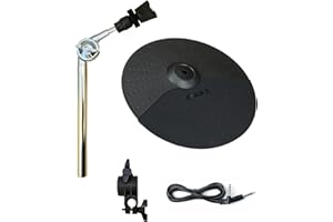 Alesis Surge/Command 10 Inch Cymbal with Choke, 15 Inch Cymbal Arm, Clamp and Silverline Audio 10ft Connection Cable Bundle