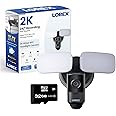 Lorex 2K Wi-Fi Floodlight Camera with Adjustable LEDs, Smart Motion Detection, 2-Way Talk, Color Night Vision, Black
