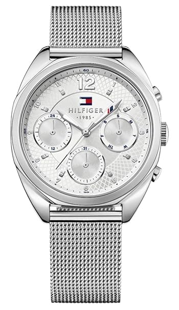 Tommy Hilfiger Damen Analog Quarz Uhr mit Edelstahl Armband 1781628