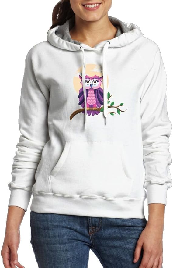 Womens Beautiful Owl Hoodies Hoodie Sweatshirt at Amazon Women’s
