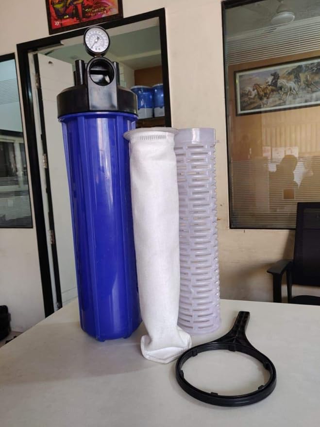 BlueCain Plastic 20inch Assembly Water Filter Bag with 1 Inches Inlet