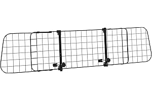 PawHut 36"-60" Adjustable Dog Car Barrier, Vehicle Pet Barrier Heavy Duty Dog Fence Car Safety Guard Gate for SUV Vans Trucks