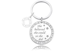 NC She Believed She Could So She Did Keychain AA Keychain Addiction Recovery Gift Sobriety Gift Alcoholics Anonymous Gifts