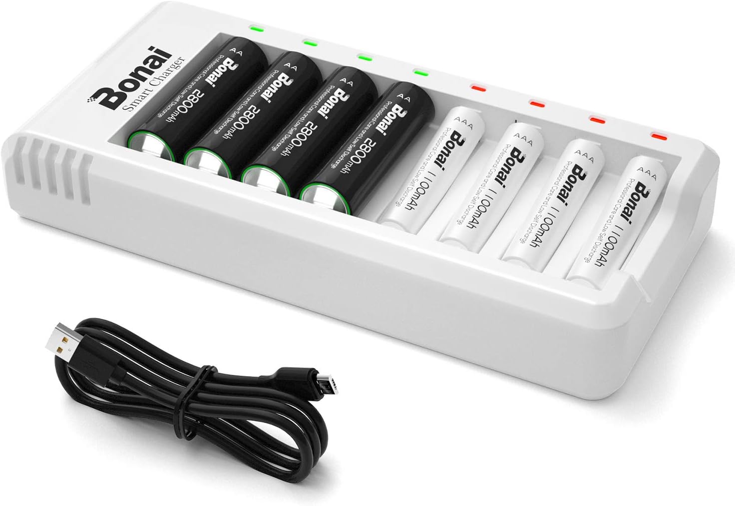 Batteria NiMH 7.2V 2400mAh per Modellismo RC | Ricaricabile USB | Compatibile con Auto RC, Serbatoi RC, Barche RC, Green