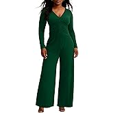 CLOCOR Womens 2 Piece Outfits Sweatsuits - Tracksuit Set Long Sleeve Crop Top & Drawstring Wide Leg Pants with Pockets