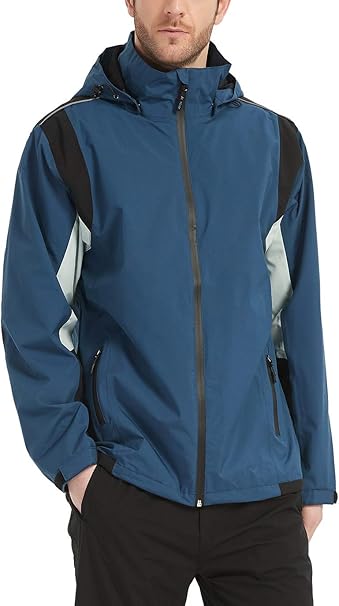 Amazon アラシヤマ レインウェア メンズ レインコート ゴルフ レインウェア マウンテンパーカー アウトドア ジャケット 透湿 防水 防風 軽量 アウトドア アウトドアジャケット 通販