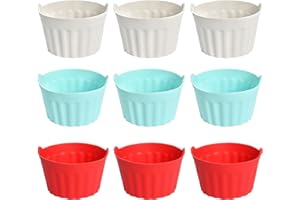 Daleweo Silicone Muffin Cases for Air Fryer, Reusable Baking Cupcake Moulds Set, Non-Stick Cake Ramekins Oven Safe Accessorie