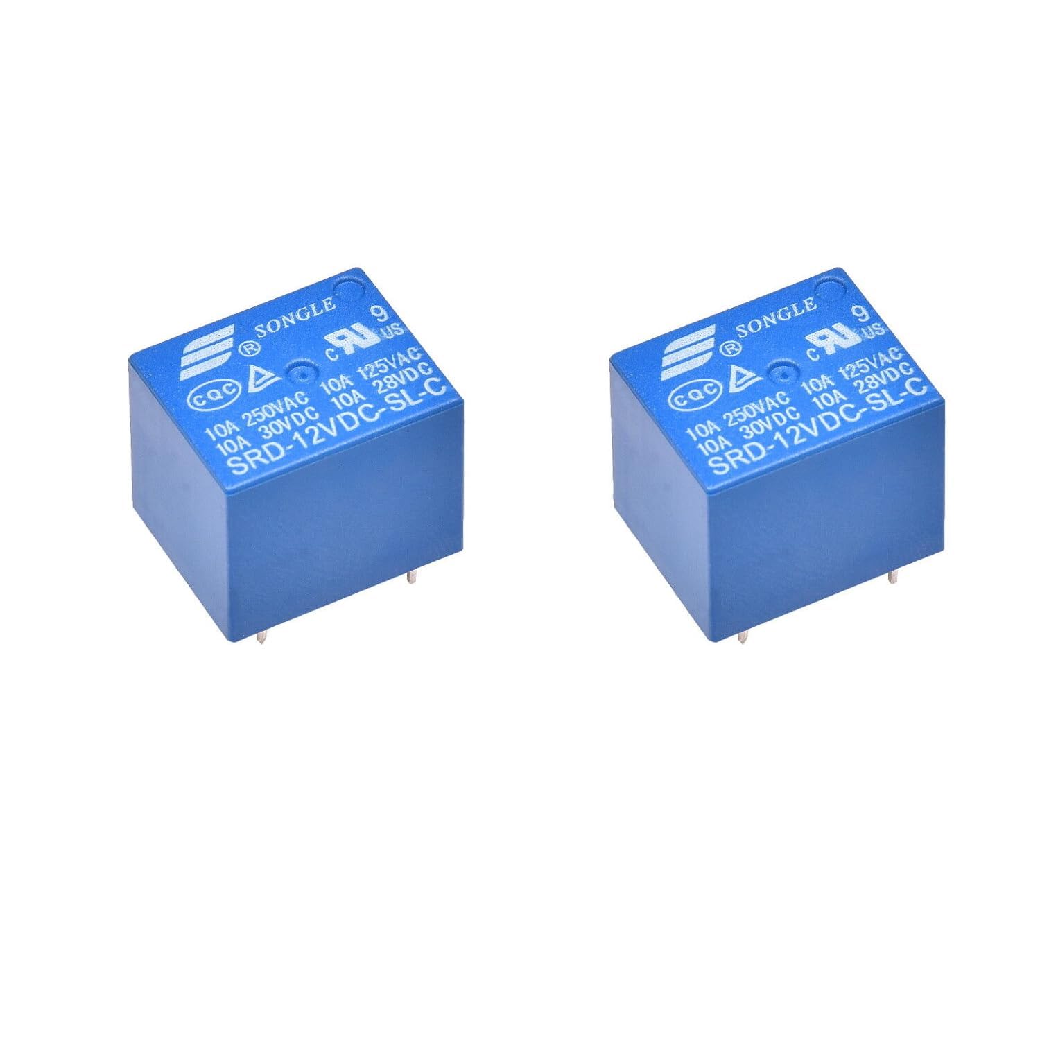 Songle Relay SRD-12VDC-SL-C Miniature Print Relay 10A (3V) Pack of 2