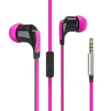 Vivanco Talk In-Ear Stereo Headset mit Mikrofon, Kopfhörer, Ohrhörer für Smartphone, Handy, MP3-Player, mit Fernbedienung und