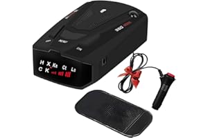 RBQSIPRX New RAD Driving Aids with Mute Memory, Led Display, City/Highway Mode, Long Range Detection, Black