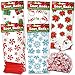Gift Boutique Christmas Gift Bags for Holiday Gifts - Cellophane Goodie Treat and Party Favor Bag with Twist Ties (150 Pack)