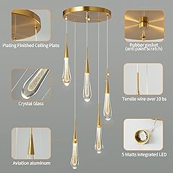 LMQNINE Kitchen Light Fixtures Ceiling Dimmable LED