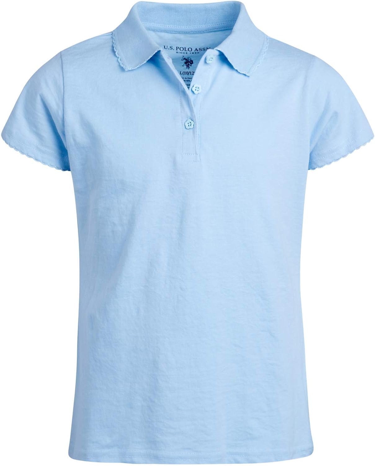 U.S. Polo Assn. Girls' School Uniform Shirt – 2 Pack Short Sleeve Polo T-Shirt (Little Girl/Big Girl): Clothing