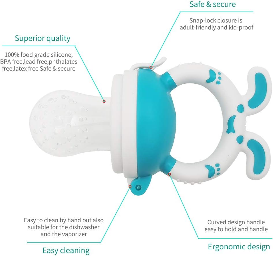 Baby Food Feeder RIGHTWELL Baby Fruit Feeder Pacifier Set with Dummy