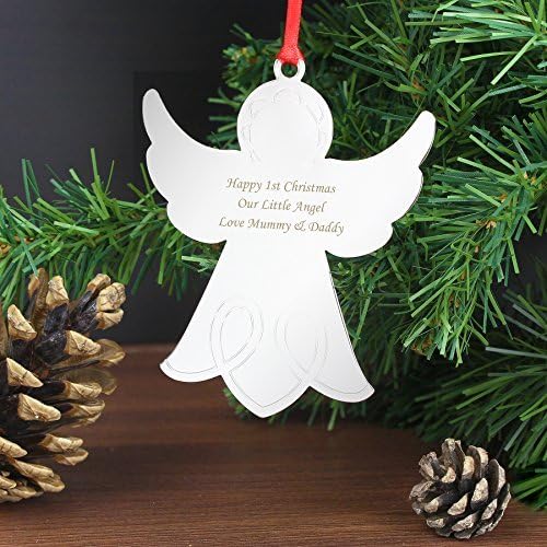 Personalised Christmas Decorations - Angel by Personalised Memento Co