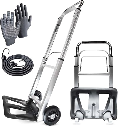 WMR Heavy Duty Aluminium Folding Hand Truck Trolley 90kg Load Capacity