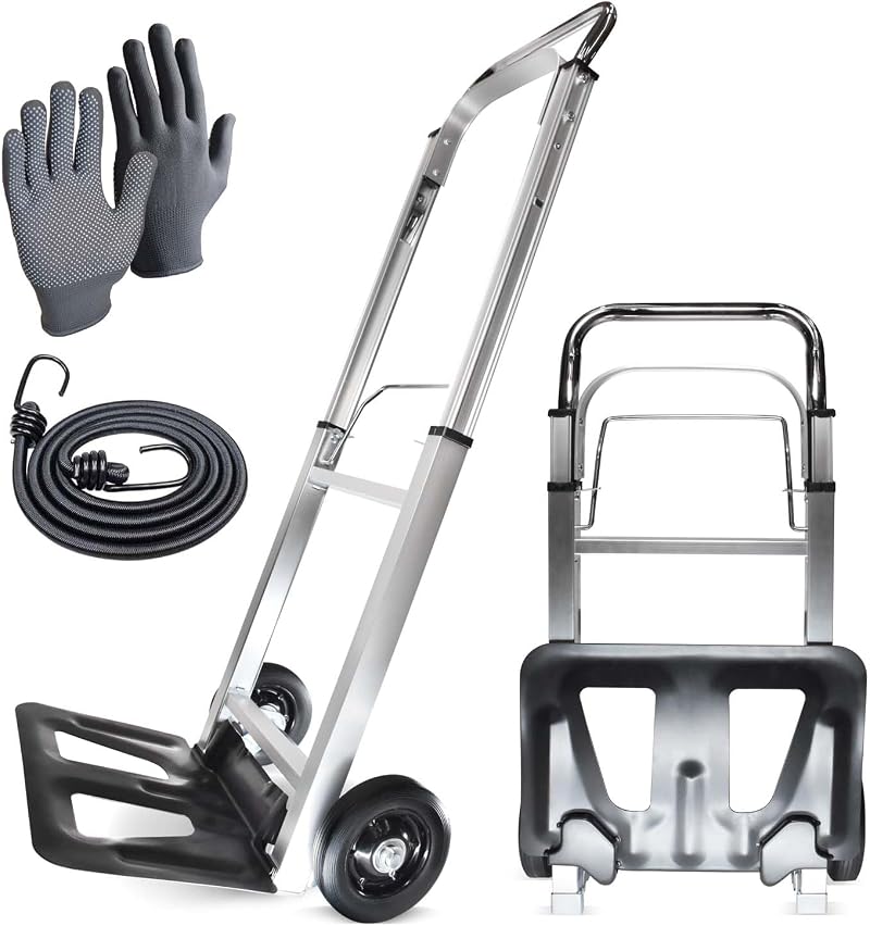 WMR Heavy Duty Aluminium Folding Hand Truck Trolley 90kg Load Capacity