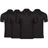 Fresh Clean Threads Mens Polo Shirts - Pre Shrunk Soft Fitted Premium Classic Shirt - Men's Polos Cotton Poly T-Shirt Blend