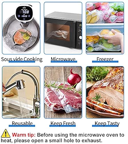 200 Vacuum Sealer Bags For Food, 8x12 Inch Thick BPA Free Vacuum