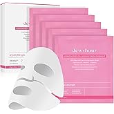 Dewyhour Collagen Face Mask: 5 Pack Hydrating Deep Collagen Mask Overnight Sheet Mask with Hyaluronic Acid | Firming & Elasti