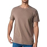 GENUWII Men's T Shirt Short Sleeve Crew Neck T-Shirt Casual Summer Classic Basic Tee Shirt Longline Curve Hem Tops