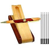 Outus Wood Ballpoint Pens Employee Appreciation Gifts for Men with Business Pen Case Display, Thank You Gift Personalized Handmade Writing Pen Set with 10 Gel Ink Refills for Office Supplies
