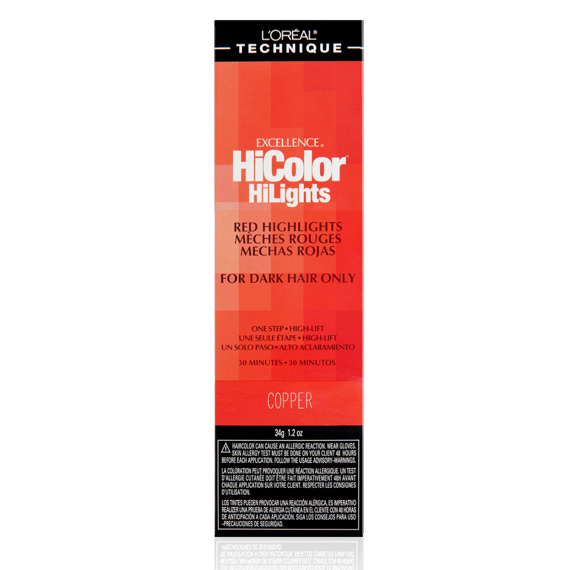 Photo 1 of L'OREAL TECHNIQUE HiColor Blonde HiLights Permanent Hair Color For Dark Hair - Intense Blonde Highlights, No Pre-Lightening Required, No-Drip Crème and Color Resists Fading, Copper