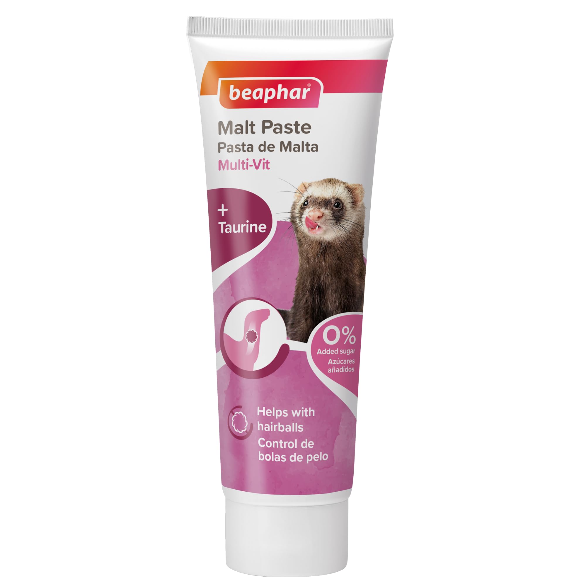 Beaphar - Multi-Vitamin Paste for Ferrets - Promotes Natural Passage of Hairballs - Prebiotic Aids Digestion - Tasty Treat with Added Vitamins & Minerals - For Ferrets of all Ages - 100g Tube